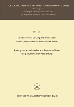 Beitrag zur Arbeitsweise von Formmaschinen mit pneumatischer Verdichtung - Gesell, Waldemar