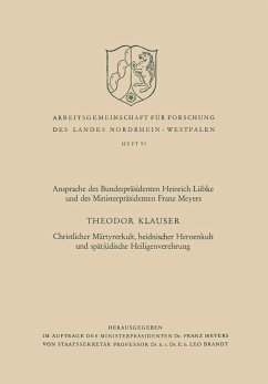 Christlicher Märtyrerkult, heidnischer Heroenkult und spätjüdische Heiligenverehrung - Klauser, Theodor