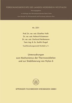 Untersuchungen zum Mechanismus der Thermooxidation und zur Stabilisierung von Nylon 6 - Valk, Giselher; Krüssmann, Helmut; Heidemann, Gerhard; Dugal, Sudhir