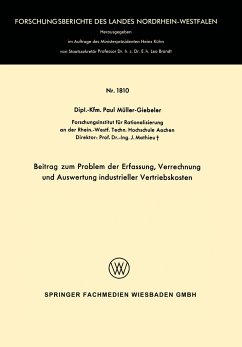 Beitrag zum Problem der Erfassung, Verrechnung und Auswertung industrieller Vertriebskosten - Müller-Giebeler, Paul