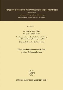 Über die Reaktionen von Äthan in einer Glimmentladung - Eckert, Hans-Werner; Reese, Gisela Eckert