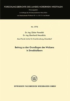 Beitrag zu den Grundlagen des Walzens in Streckkalibern - Pawelski, Oskar