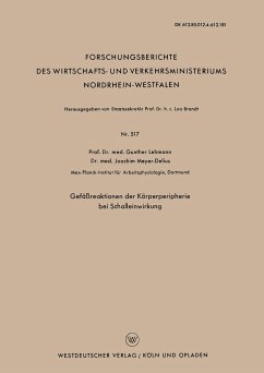 Gefäßreaktionen der Körperperipherie bei Schalleinwirkung - Lehmann, Gunther