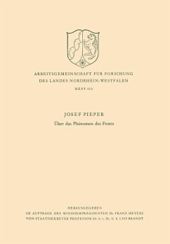 Über das Phänomen des Festes - Pieper, Josef