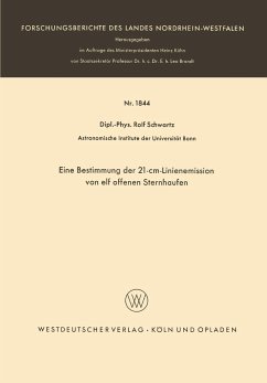 Eine Bestimmung der 21-cm-Linienemission von elf offenen Sternhaufen - Schwartz, Rolf
