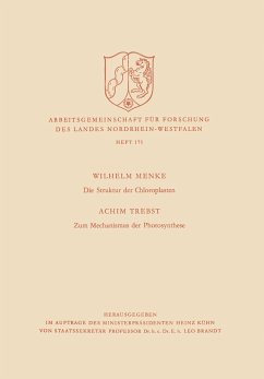 Die Struktur der Chloroplasten. Zum Mechanismus der Photosynthese - Menke, Wilhelm