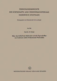 Über den Einfluß der Elektroden auf die Eigenschaften von Cadmium-Sulfid-Widerstands-Photozellen - Weizel, Walter