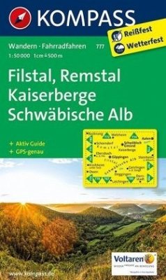 KOMPASS Wanderkarte Filstal, Remstal, Kaiserberge, Schwäbische Alb