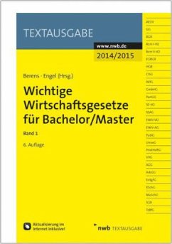 Cover Wichtige Wirtschaftsgesetze für Bachelor/Master 2014