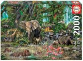 Carletto 9216013 - Educa, African Jungle, Dschungel, Puzzle, 2000 Teile