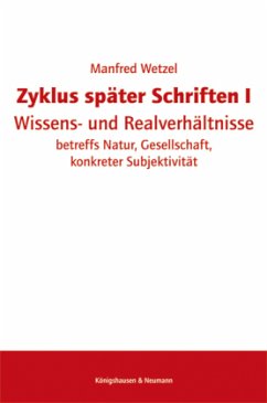 Cover Zyklus später Schriften I