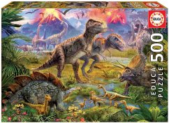 Carletto 9215969 - Educa, Dinosaurier Treffen, Puzzle, 500 Teile