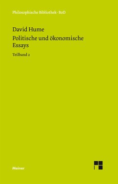 Politische und ökonomische Essays. Teilband 2 (eBook, PDF) - Hume, David