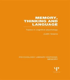 Memory, Thinking and Language (PLE: Memory) (eBook, PDF) - Greene, Judith