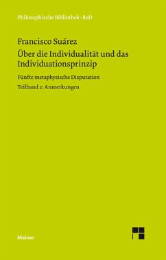 Über die Individualität und das Individuationsprinzip II (eBook, PDF) - Suarez, Francisco