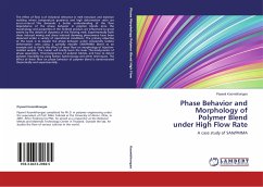 Phase Behavior and Morphology of Polymer Blend under High Flow Rate