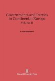 Governments and Parties in Continental Europe, Volume II