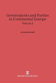 Governments and Parties in Continental Europe, Volume I