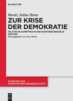 Zur Krise der Demokratie - Bonn, Moritz Julius