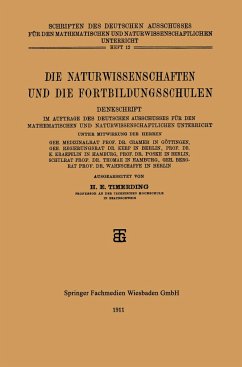 Die Naturwissenschaften und die Fortbildungsschulen - Timerding, Heinrich E.