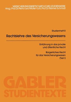 Rechtslehre des Versicherungswesens (RLV) - Schmidt, Reimer
