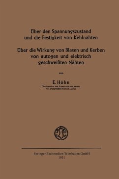 Cover Über den Spannungszustand und die Festigkeit von Kehlnähten