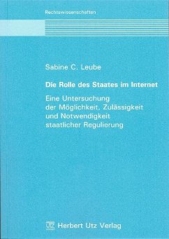Die Rolle des Staates im Internet (eBook, PDF) - Leube, Sabine
