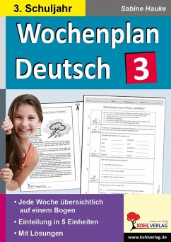 Wochenplan Deutsch / Klasse 3 (eBook, PDF) - Hauke, Sabine