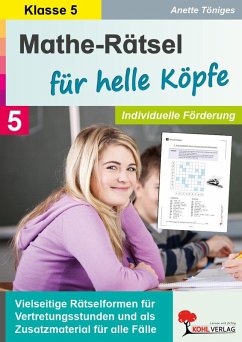 Mathe-Rätsel für helle Köpfe / 5. Schuljahr (eBook, PDF) Cover Mathe-Rätsel für helle Köpfe / 5. Schuljahr (eBook, PDF)