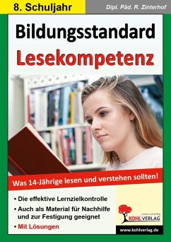 Bildungsstandard Lesekompetenz / Klasse 8 (eBook, PDF) Cover Bildungsstandard Lesekompetenz / Klasse 8 (eBook, PDF)