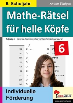 Mathe-Rätsel für helle Köpfe / 6. Schuljahr (eBook, PDF) - Töniges, Anette