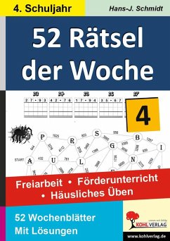 52 Rätsel der Woche / 4. Schuljahr (eBook, PDF) - Schmidt, Hans-J.