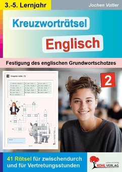Cover Kreuzworträtsel Englisch / 3.-5. Lernjahr (eBook, PDF)