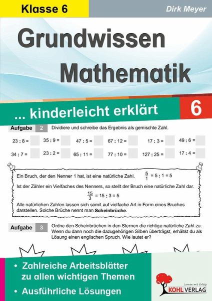 Grundwissen Mathematik 6. Schuljahr (eBook, PDF) Grundwissen Mathematik 6. Schuljahr (eBook, PDF)