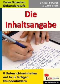 Die Inhaltsangabe (eBook, PDF) - Schardt, Friedel; Stolz, Ulrike