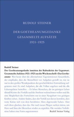 Der Goetheanumgedanke inmitten der Kulturkrisis der Gegenwart