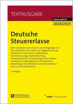 Cover Deutsche Steuererlasse 2014/2015
