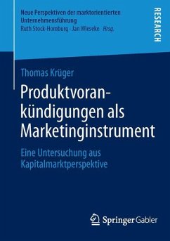 Produktvorankündigungen als Marketinginstrument - Krüger, Thomas