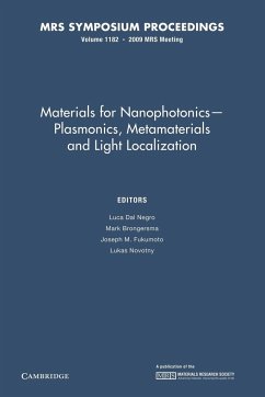 Materials for Nanophotonics Plasmonics, Metamaterials and Light Localization