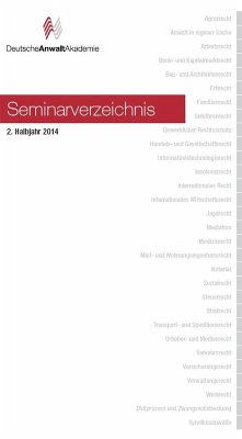 Cover Seminarverzeichnis der DeutschenAnwaltAkademie 2/2014 (eBook, ePUB)