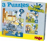 3 Puzzles mit Quatsch (Kinderpuzzle), Polizei, Feuerwehr & Co.