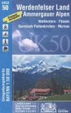 Topographische Karte Bayern Werdenfelser Land, Ammergauer Alpen Topographische Karte Bayern Werdenfelser Land, Ammergauer Alpen