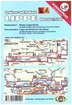 Gewässer- und Radkarte Lippe - Jübermann, Erhard