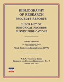 Bibliography of Research Projects Reports: Check List of Historical Records Survey Publications