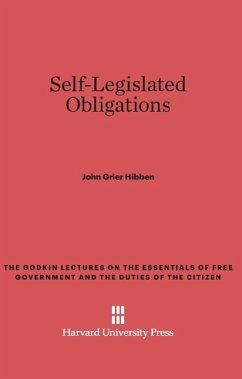 Self-Legislated Obligations - Hibben, John Grier