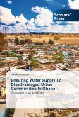 Ensuring Water Supply To Disadvantaged Urban Communities In Ghana