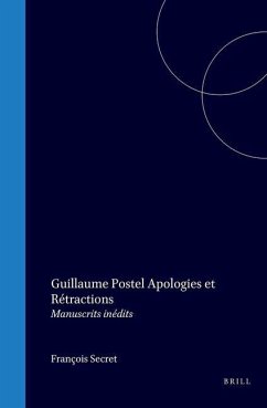 Cover Guillaume Postel: Apologies Et Rétractions