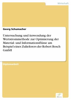 Untersuchung und Anwendung der Wertstrommethode zur Optimierung der Material- und Informationsflüsse am Beispiel eines Zulieferers der Robert Bosch GmbH (eBook, PDF)