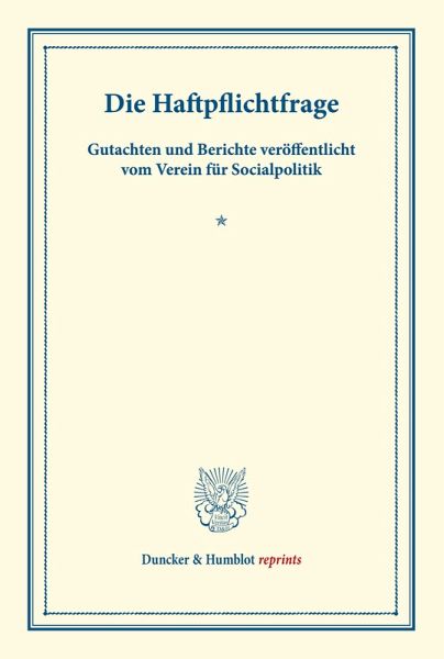 Die Haftpflichtfrage.