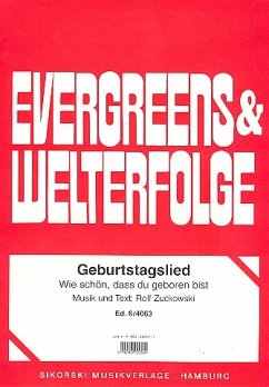 Cover Geburtstagslied: Einzelausgabe Gesang und Klavier